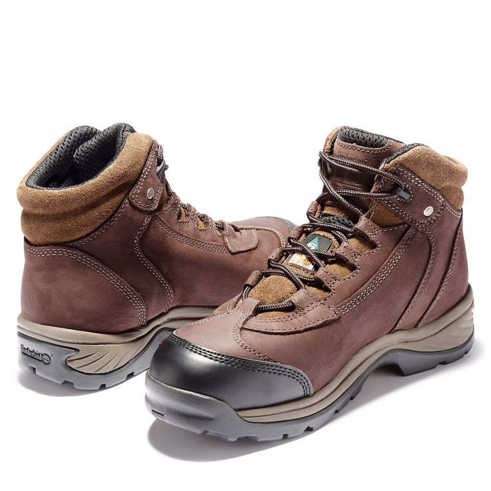 Bocanci De Muncă Timberland Barbati Maro/Negrii - Pro® Ratchet Steel Toe - Romania - NPOBWG716